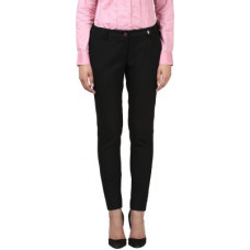 Deals, Discounts & Offers on  - [Size 34] PARK AVENUERegular Fit Men Black Polycotton Trousers