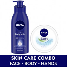 Deals, Discounts & Offers on  - Nivea Nourishing Body Milk Lotion 400 ml & Soft Light Moisturizer Cream 100 ml(2 Items in the set)