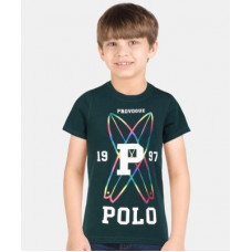 Deals, Discounts & Offers on  - [Size 4Y] PROVOGUEBoys Printed Pure Cotton T Shirt(Green, Pack of 1)