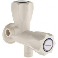 Deals, Discounts & Offers on  - Prestige PVC Angle Cock 2 Way Pack Of 1 With Wall Flange Twin Elbow Valve For Bathroom Kitchen Faucets Taps
