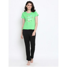 Deals, Discounts & Offers on  - [Size M, XL] CloviaGraphic Print Women Round Neck Green T-Shirt