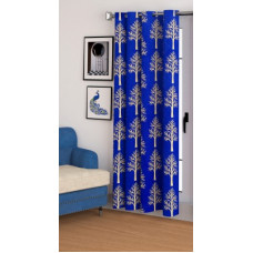 Deals, Discounts & Offers on  - CHHAVI INDIA 150 cm (5 ft) Polyester Window Curtain Single Curtain(Printed, Blue)