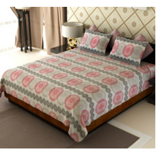 Deals, Discounts & Offers on  - Flipkart SmartBuy 104 TC Polycotton Double Geometric Bedsheet(Pack of 1, Multicolor)