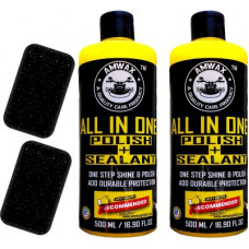 Deals, Discounts & Offers on  - amwax Liquid Car Polish For Exterior, Bumper, Metal Parts, Dashboard, Chrome Accent, Headlight, Tyres(1000 ml, Pack of 2)