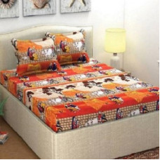 Deals, Discounts & Offers on  - R A F Z 144 TC Microfiber Double Floral Bedsheet(Pack of 1, Multicolor)