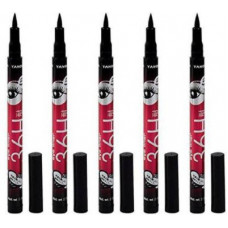 Deals, Discounts & Offers on  - YANQINA waterproof liquid eye liner 36 hours stay pack of 5 15 g(Black)