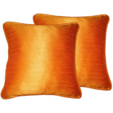 Deals, Discounts & Offers on  - Lushomes Plain Cushions Cover(Pack of 2, 30 cm*30 cm, Orange)