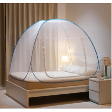 Deals, Discounts & Offers on  - SHIVRANJANI SAREES Polyester Adults Polyester Adults Blue Mosquito Net Polyester Adults Net King Size Double bed Mosquito Net Mosquito Net (Blue, White) Mosquito Net(Blue)