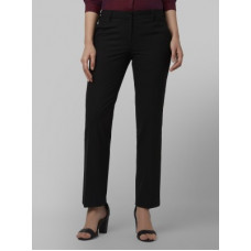 Deals, Discounts & Offers on  - [Size 30, 32] PARK AVENUERegular Fit Women Black Polyester Blend Trousers