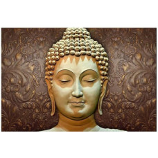 Deals, Discounts & Offers on  - Art Amori Beautiful Buddha Face Sparkle Coated Self Adesive Painting Without Frame Digital Reprint 24 inch x 36 inch Painting