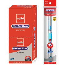 Deals, Discounts & Offers on  - [Supercoin] Cello Butterflow Blue Ball Pen(Pack of 10)