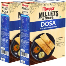 Deals, Discounts & Offers on Food and Health - Manna Instant Multigrain Millet Dosa Ready Mix | Dosa Batter | 180g x 2 Packs, Serves 8 | 100% Natural Ingredients | Made with Foxtail Millet, Little Millet & Kodo Millet 360 g(Pack of 2)