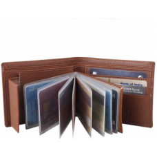 Deals, Discounts & Offers on  - needle craftMen Casual, Formal Tan Artificial Leather Wallet(15 Card Slots)