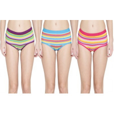 Deals, Discounts & Offers on  - [Size M] LEADING LADYpanty Women Hipster Purple, Blue, Pink Panty(Pack of 3)