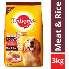 Deals, Discounts & Offers on  - PEDIGREE Adult Meat, Rice 3 kg Dry Adult Dog Food