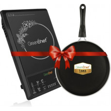 Deals, Discounts & Offers on Personal Care Appliances - Greenchef Maxo Induction 2000W + 250IB Tawa Induction Cooktop(Black, Push Button)