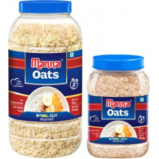 Deals, Discounts & Offers on Food and Health - Manna Oats - 1.5kg (1kg x 1 Jar and 0.5kg x 1 Jar) (Plastic Bottle, Pack of 2)