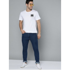 Deals, Discounts & Offers on  - HERE&NOWSolid Men Round Neck White T-Shirt