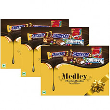 Deals, Discounts & Offers on  - Medley Premium Chocolates Assorted Gift Pack, 394.5g (131.5g x Pack of 3)