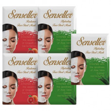 Deals, Discounts & Offers on Beauty Care - Senseller Hydration(3) and Radiance(2) Face Sheet Mask - (Pack of 5)