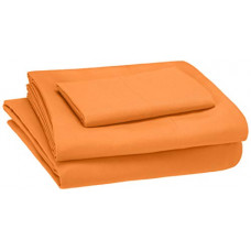 Deals, Discounts & Offers on  - AmazonBasics Kid's Sheet Set - Soft, Easy-Wash Microfiber Solid - Single, Bright Orange - with pillow cover