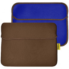 Deals, Discounts & Offers on  - Amzer 10.6 inch Reversible Neoprene Horizontal Sleeve with Pocket - Chocolate Brown/Teal Blue
