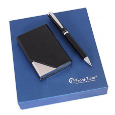 Deals, Discounts & Offers on Stationery - Frontline Star Neo 500 PW-209 BP Blue Ballpoint Pen Gift Set (Black)