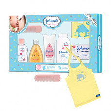 Deals, Discounts & Offers on Baby Care - Johnson's Baby Care Collection Baby Gift Set with Organic Cotton Baby T-Shirt (7 Pieces)