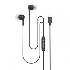 Deals, Discounts & Offers on Headphones - Portronics Conch 60 in-Ear Wired Earphone with Mic, Type-C Audio Jack(Black)