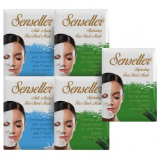 Deals, Discounts & Offers on Beauty Care - Senseller Anti-ageing-2, and Hydration-3 Face Sheet Mask - (Pack of 5)