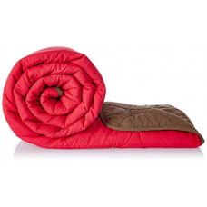 Deals, Discounts & Offers on  - [Rs.200 Cashback] Amazon Brand - Solimo Microfibre Reversible Quilt Blanket, Double, 120 GSM, Vivid Pink and Taupe Grey