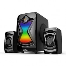 Deals, Discounts & Offers on Electronics - (Renewed) Boat Blitz 1500 50W 2.1 Channel Multimedia Speaker(Premium Black)