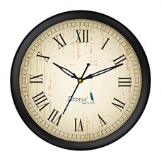 Deals, Discounts & Offers on  - Story@Home Round Shape Plastic Modern Wall Clock with Glass