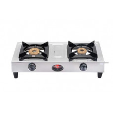Deals, Discounts & Offers on  - [Rs. 200 Back] Suryaflame 2 Burners Gas Stove Stainless Steel 2B CAST IRON AMAZE SS NA CI (ISI Marked, CE Certified) with Doorstep Service - Silver