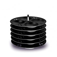 Deals, Discounts & Offers on Cookware - Ideal Non Stick Cookware Idly Stand, 6 Plates, Black