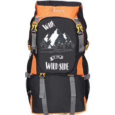 Deals, Discounts & Offers on Backpacks - Matsun 60 ltrs Lighweght Waterproof Rucksack Hiking Trekking Backpack (Black,Orange)