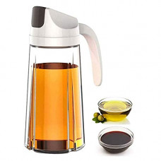 Deals, Discounts & Offers on  - Zanzmer Auto Flip Olive Oil Silicone, Glass Bottle Dispenser Leak Proof Condiment Container with Automatic Cap