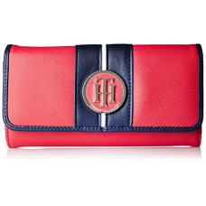 Deals, Discounts & Offers on Bags, Wallets & Belts - Tommy Hilfiger Red Faux Leather Women's Wallet (8903496125665)