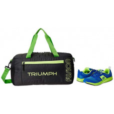 Deals, Discounts & Offers on  - Gowin Bright Blue/Green Size-6 with Triumph Gym Bag Fusion Pro-88 Grey/Lime