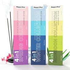 Deals, Discounts & Offers on  - Happy2Buy 12 in 1 Incense Sticks Combo of Monsoon+Spring+Winter Collection | Pack of 3, Total 324gm-180 Sticks | 12 Exotic Natural Fragrance (Pack of 3 = 180 Sticks (324 Gram))