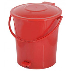 Deals and Offers on - Kuber Industries Plastic Dustbin Garbage Bin with Handle, 10 Liters (Red) - CTKTC034643 Deals, Discounts & Offers on - Kuber Industries Plastic Dustbin Garbage Bin with Handle, 10 Liters (Red) - CTKTC034643