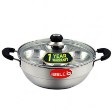 Deals and Offers on Cookware - iBELL 2P08G Multi Purpose Kadai with Idli Maker Stainless Steel, 2 Plates 8 Idlies, with Glass Lid Deals, Discounts & Offers on Cookware - iBELL 2P08G Multi Purpose Kadai with Idli Maker Stainless Steel, 2 Plates 8 Idlies, with Glass Lid
