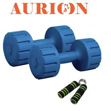 Deals, Discounts & Offers on  - Aurion M2+SOTGRIP-X 1 Hand Dumbbells Weights Fitness Home Gym Exercise Barbell 1kg, 2kg, 3kg, 4kg, 5kg Set (Pack of 2) Light Heavy Ladies Mens Dumbbells (Blue)