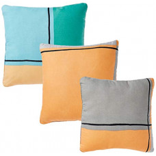 Deals, Discounts & Offers on  - Amazon Brand - Solimo Printed Microfibre Filled Cushion, Winter Mist, 12 x 12 inch (30.5 x 30.5 cm), Set of 3