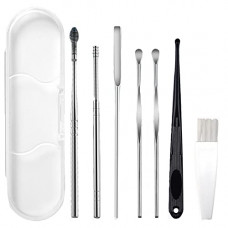 Deals, Discounts & Offers on  - 6 Pcs Ear Wax Cleaner,Eastern Eagle Ear Wax Remover,Ear Cleaner Tool with Brush and Storage Box Stainless Steel Ear Cleaning Machine,Earwax Cleaning Kit