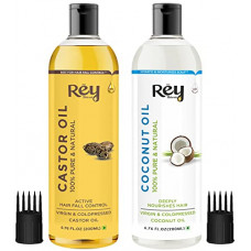 Deals, Discounts & Offers on Beauty Care - Rey Naturals Cold-Pressed, 100% Pure Castor Oil & Coconut Oil Combo - Moisturizing & Healing