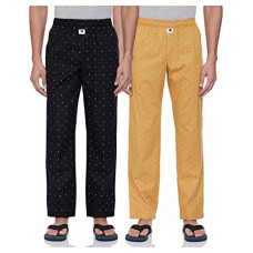 Deals, Discounts & Offers on Men - [Size M] Amazon Brand - Symbol Men's Printed Regular Fit Pyjamas (Pack of 2) Pajama Bottom