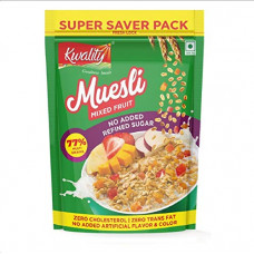 Deals, Discounts & Offers on  - Kwality Crunchy Muesli Mixed Fruit, Zero Cholesterol and Trans Fat- No Added Refined Sugar, No Added Artificial Flavor and Color, Super Saver Pack (700g, Pack of 1)
