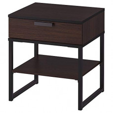 Deals, Discounts & Offers on Furniture - Ikea TRYSIL Bedside Table (Dark Brown, Black, 45x40 cm)