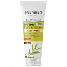 Deals, Discounts & Offers on Beauty Care - UrbanBotanics Tea Tree, Basil & Purifying Neem Face Wash For Women daily use & Men - Paraben Free - SLES Free - Face Wash For Oily Skin, Acne Prone Skin, Normal Skin & Dry Skin, 100ml